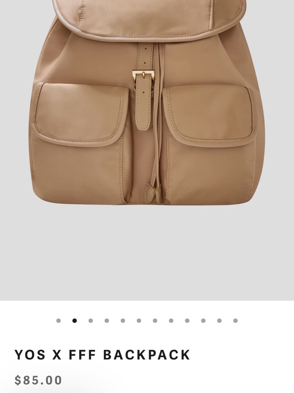 Year of Ours Tan Front-Pocket Backpack
